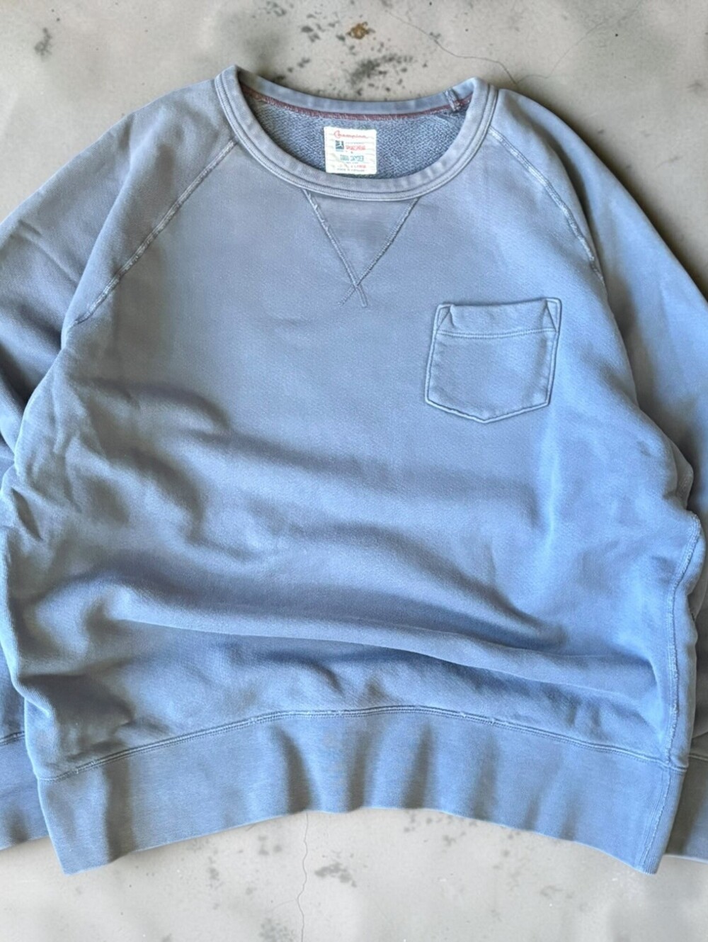 Champion Todd Snyder Sweatshirt Mens XL Navy Good Pocket Raglan Crewneck Sweater